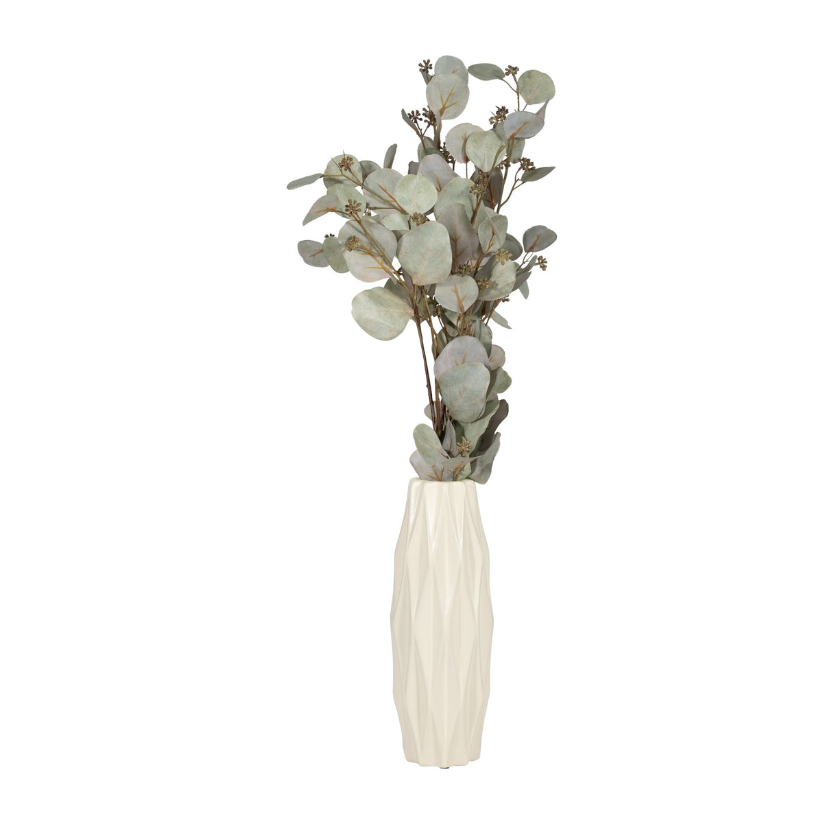 CER, 12" FLUTTER VASE, COTTON Vases and Jars| Sagebrook Home