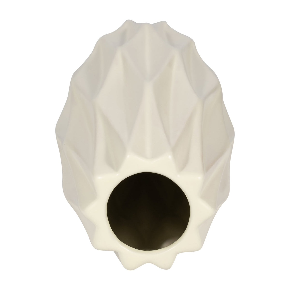 CER, 12" FLUTTER VASE, COTTON Vases and Jars| Sagebrook Home