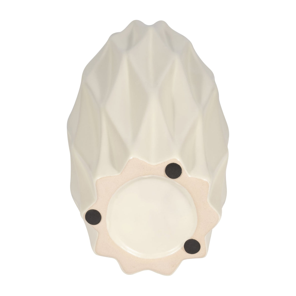 CER, 12" FLUTTER VASE, COTTON Vases and Jars| Sagebrook Home