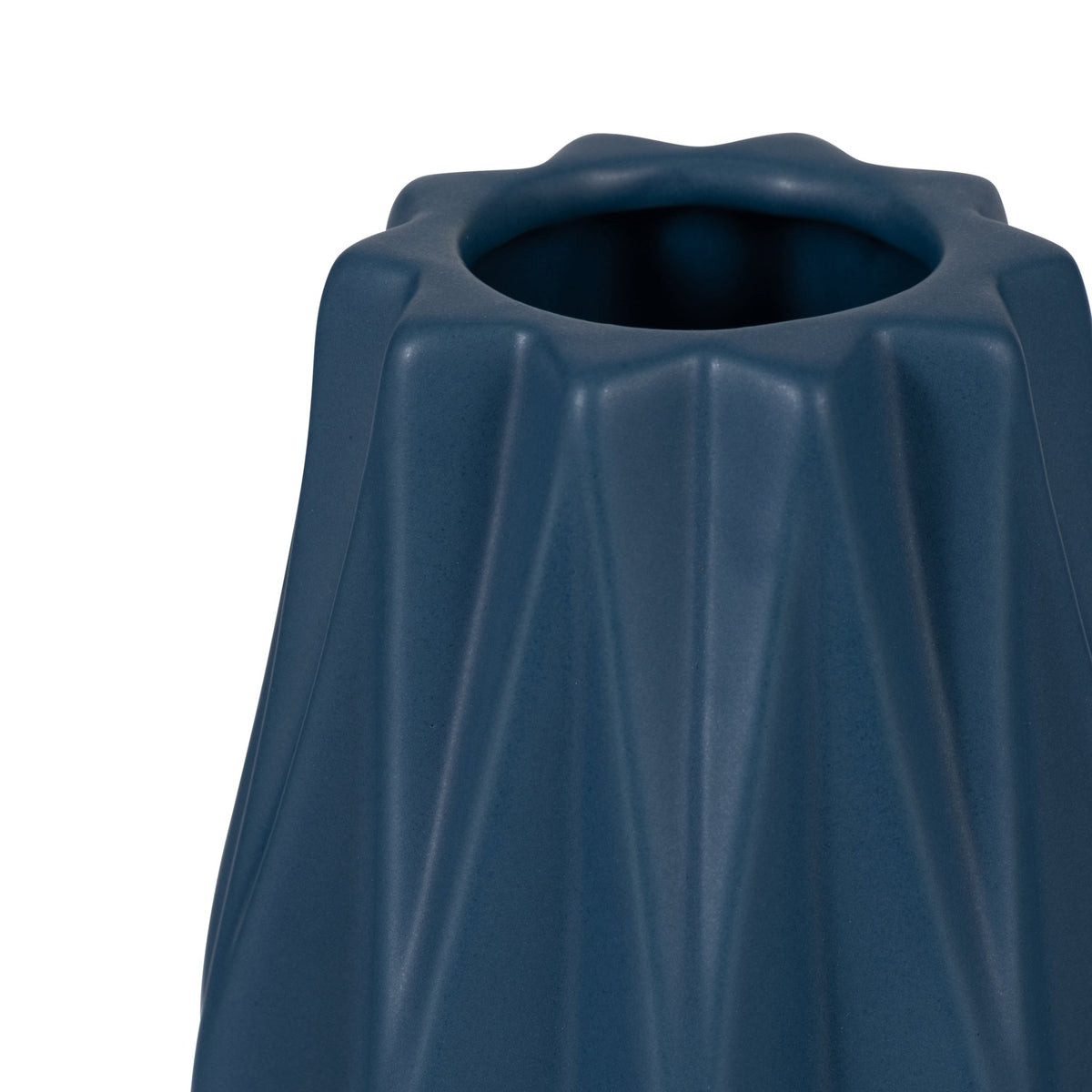 CER, 12" FLUTTER VASE, DARK BLUE Vases and Jars| Sagebrook Home