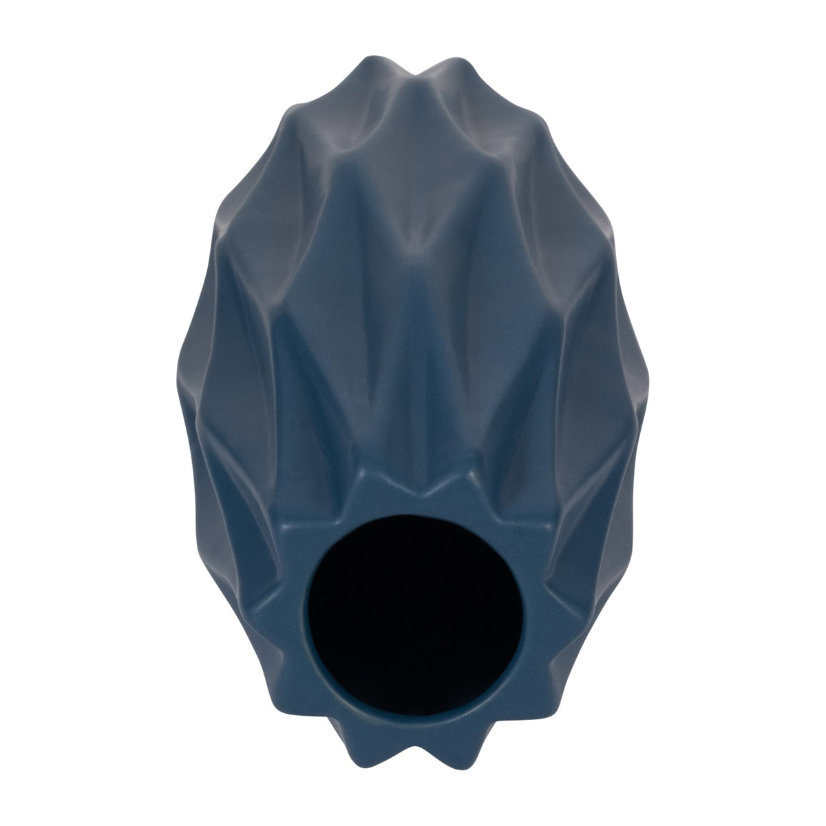 CER, 12" FLUTTER VASE, DARK BLUE Vases and Jars| Sagebrook Home