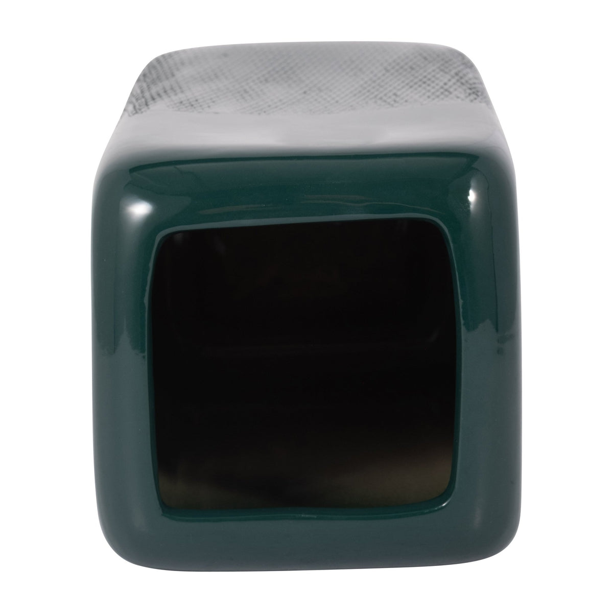 CER, 12" SQUARED GROOVED VASE, FOREST GREEN | Sagebrook Home