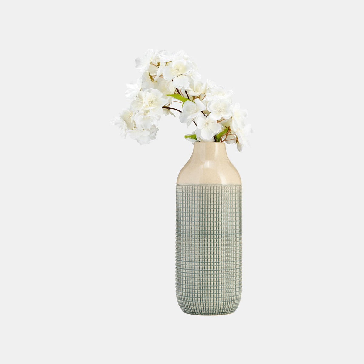 CER, 12"H 3-TONE VASE, LIGHT BLUE GREEN Vases and Jars| Sagebrook Home
