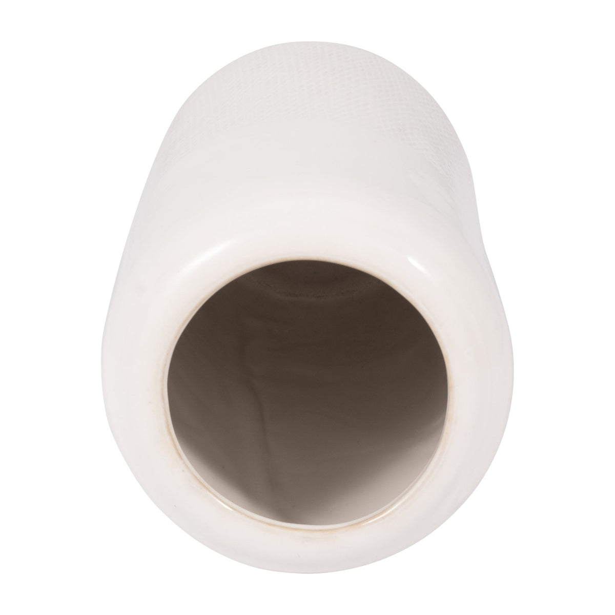 CER, 12"H GROOVED VASE, IVORY Vases and Jars| Sagebrook Home