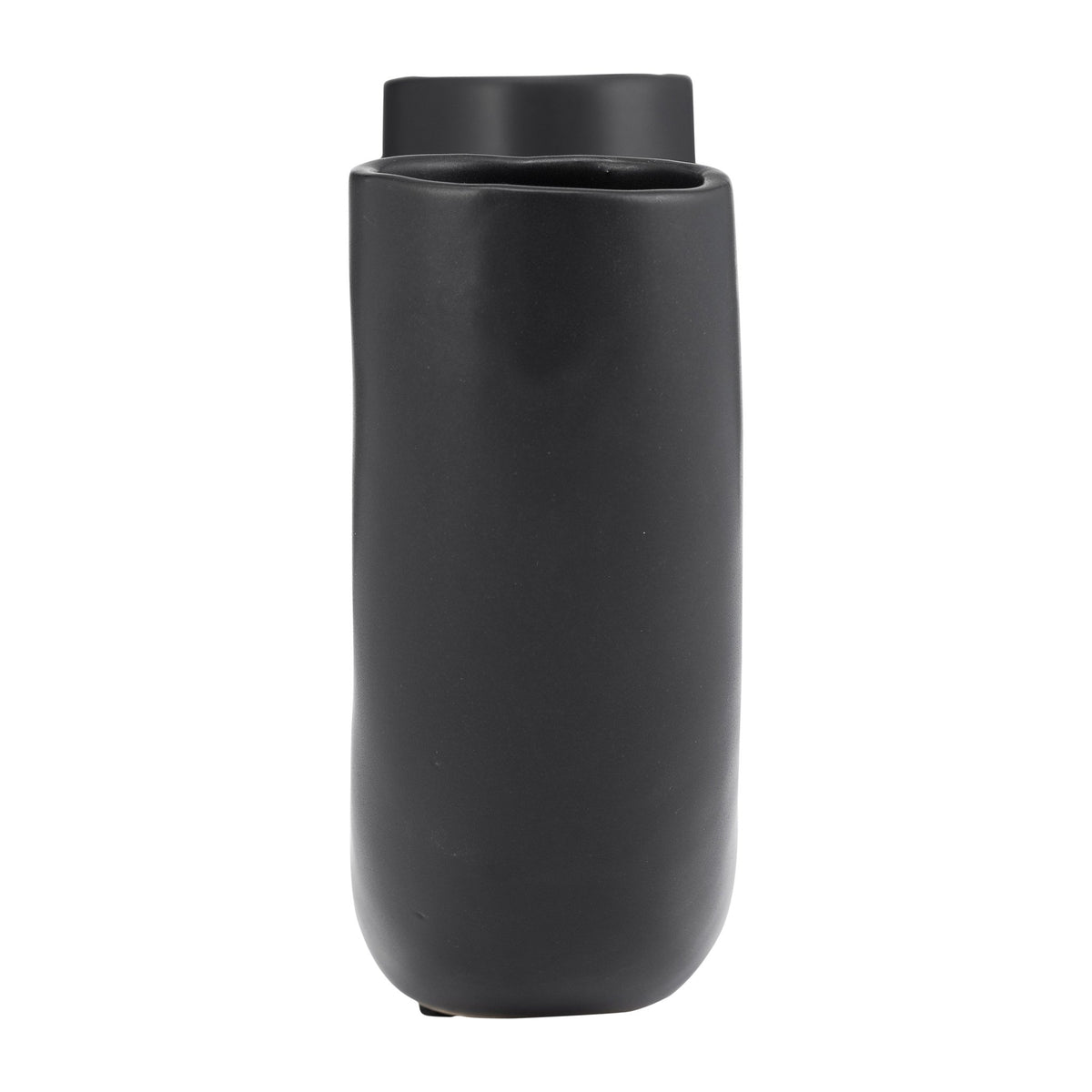 CER, 12"L HALF CIRCLE VASE, BLACK | Sagebrook Home