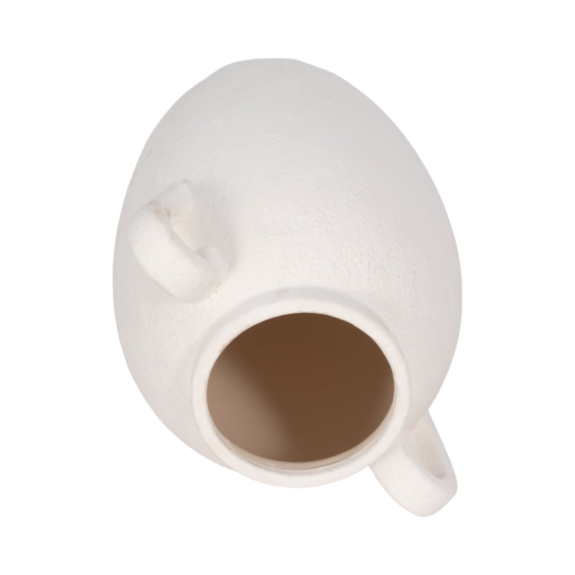 CER, 13" TEXTURED JUG W/ HANDLES, WHITE Vases and Jars| Sagebrook Home