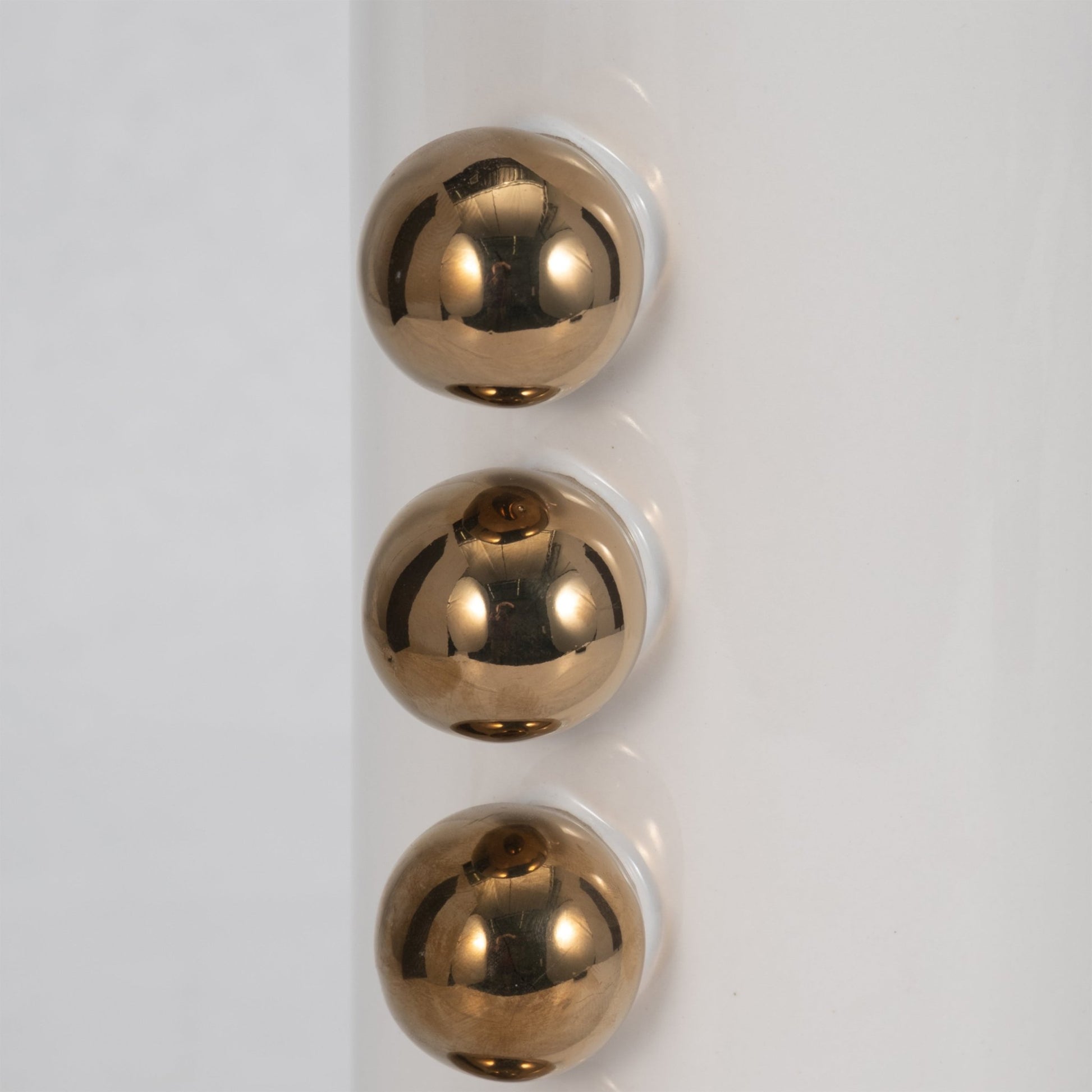 Cer, 13" Vase W/ Side Knobs, White/gold Vases and Jars| Sagebrook Home