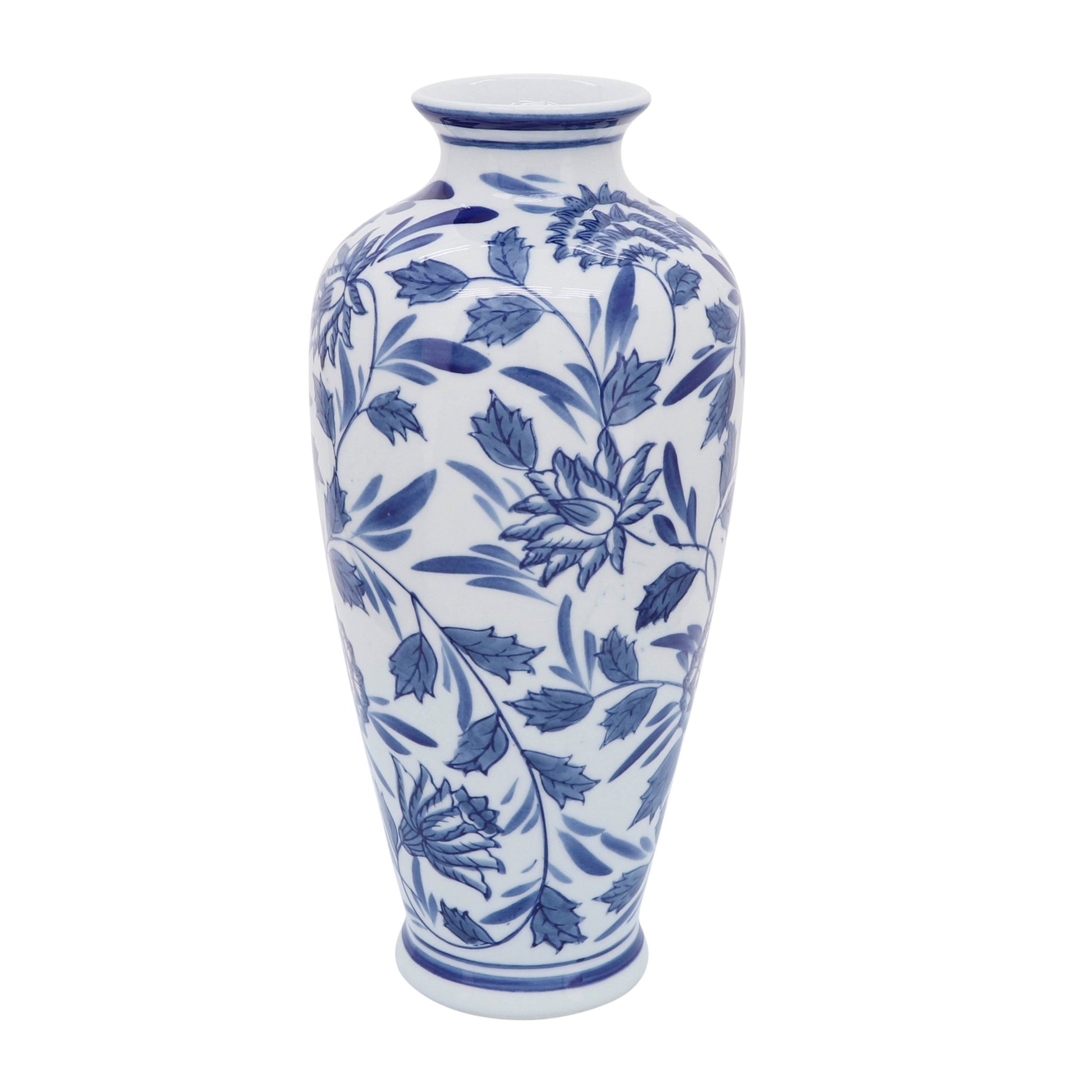 CER, 13"H CHINOISERIE VASE, BLUE/WHITE Vases and Jars| Sagebrook Home