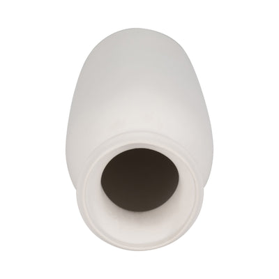 CER, 13"H TALL SLIM VASE, WHITE - Al Rugaib Furniture