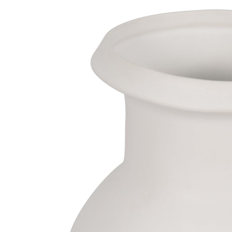CER, 13"H TALL SLIM VASE, WHITE - Al Rugaib Furniture