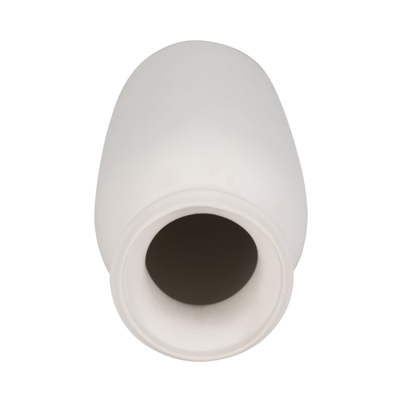 CER, 13"H TALL SLIM VASE, WHITE - Al Rugaib Furniture