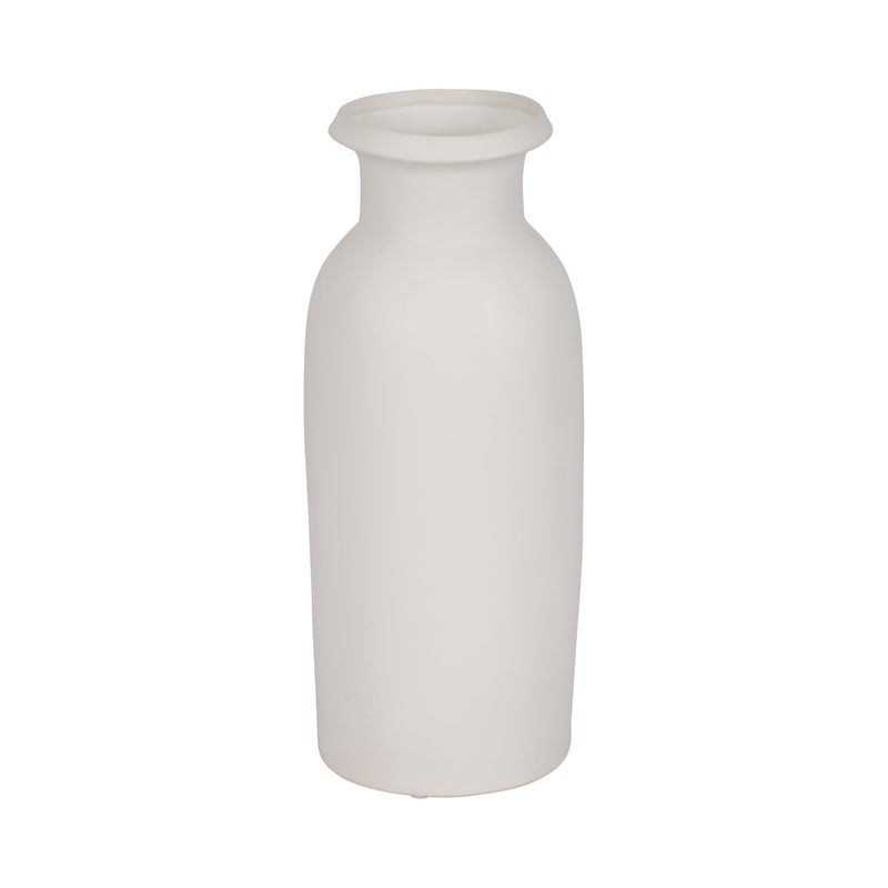 CER, 13"H TALL SLIM VASE, WHITE - Al Rugaib Furniture