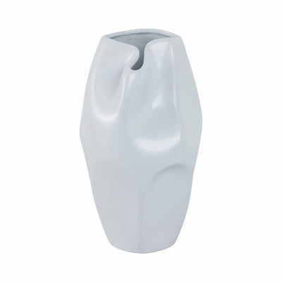 CER, 14"H ABSTRACT VASE, WHITE - Al Rugaib Furniture