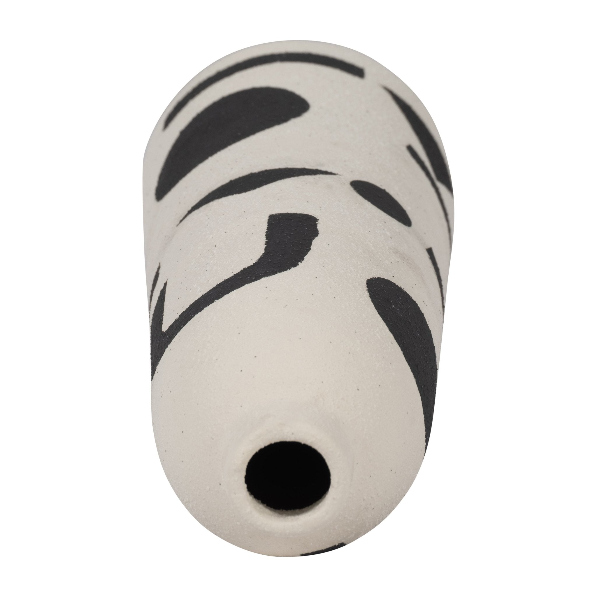 CER, 15" FUNKY VASE, IVORY/BLACK Vases and Jars| Sagebrook Home