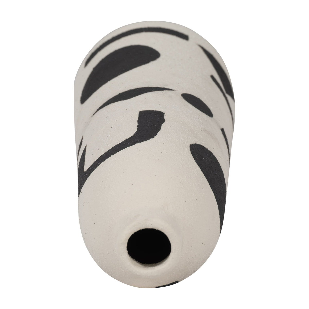 CER, 15" FUNKY VASE, IVORY/BLACK Vases and Jars| Sagebrook Home