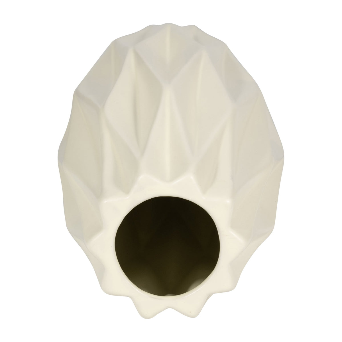 CER, 16" FLUTTER VASE, COTTON Vases and Jars| Sagebrook Home