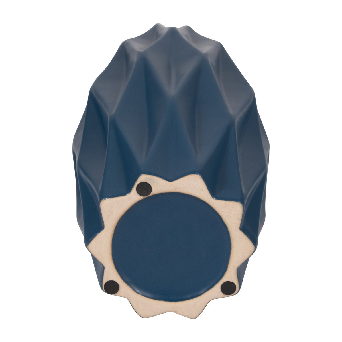 CER, 16" FLUTTER VASE, DARK BLUE Vases and Jars| Sagebrook Home