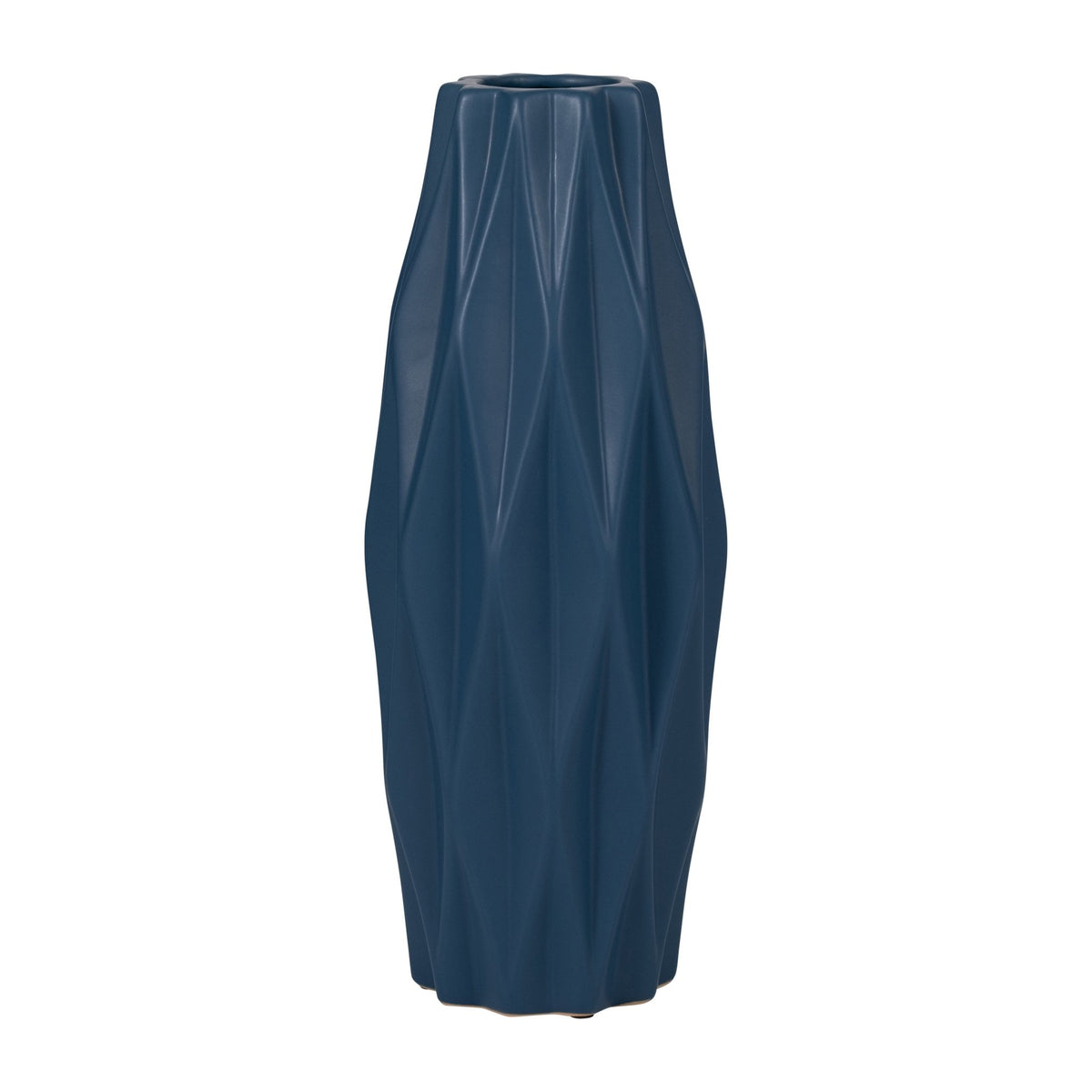 CER, 16" FLUTTER VASE, DARK BLUE Vases and Jars| Sagebrook Home