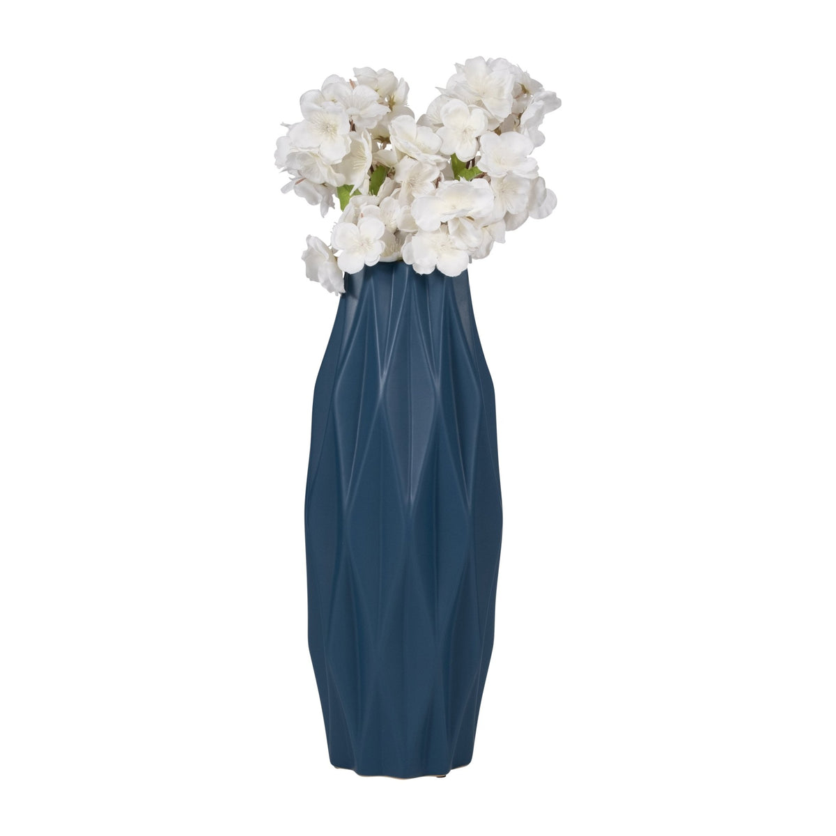 CER, 16" FLUTTER VASE, DARK BLUE Vases and Jars| Sagebrook Home