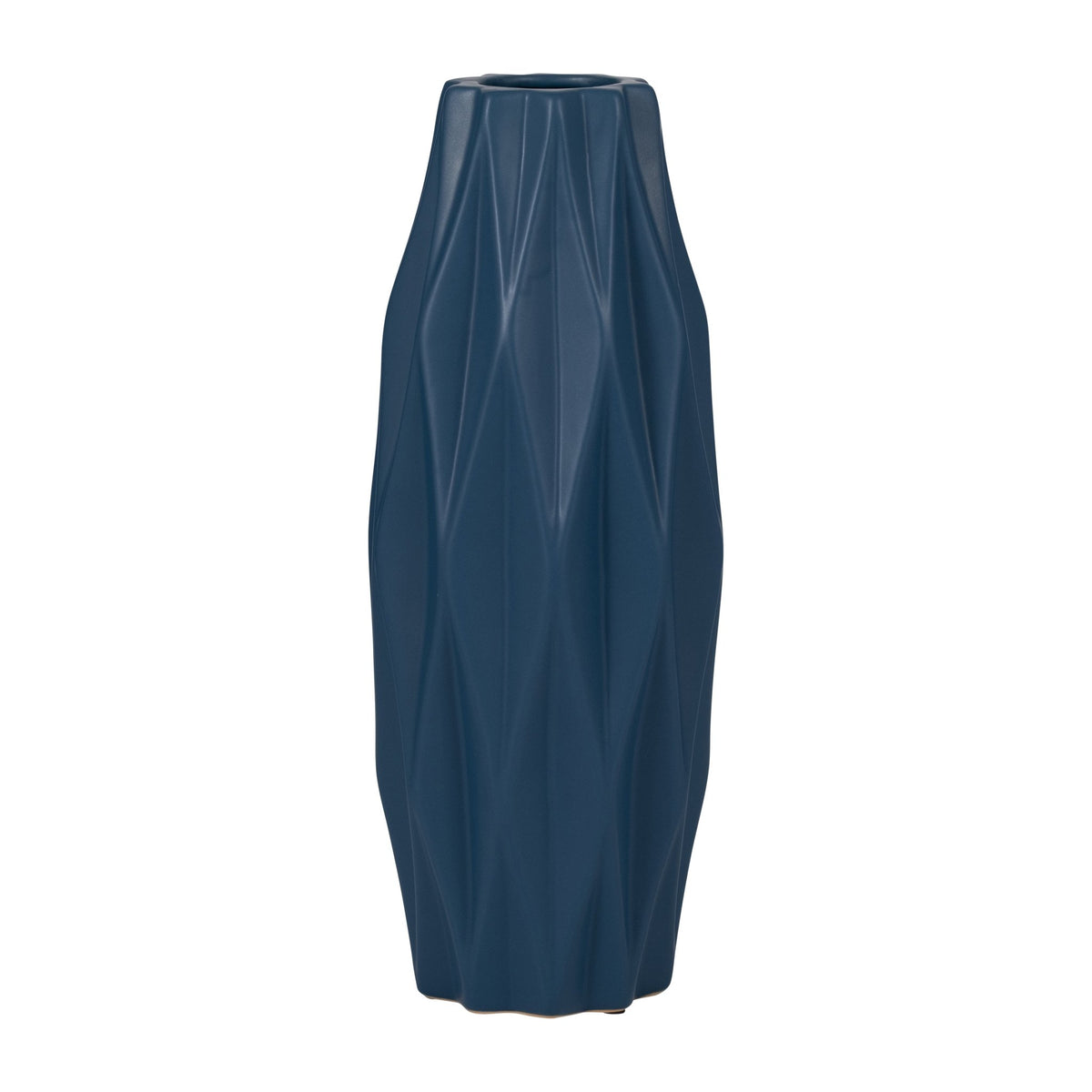 CER, 16" FLUTTER VASE, DARK BLUE Vases and Jars| Sagebrook Home