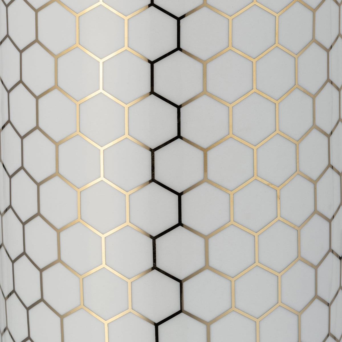CER, 16" HONEYCOMB JAR W/ LID, GOLD Vases and Jars| Sagebrook Home