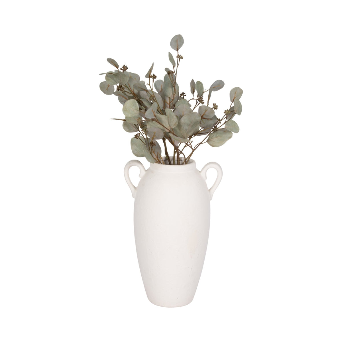 CER, 16" TEXTURED JUG W/ HANDLES, WHITE Vases and Jars| Sagebrook Home