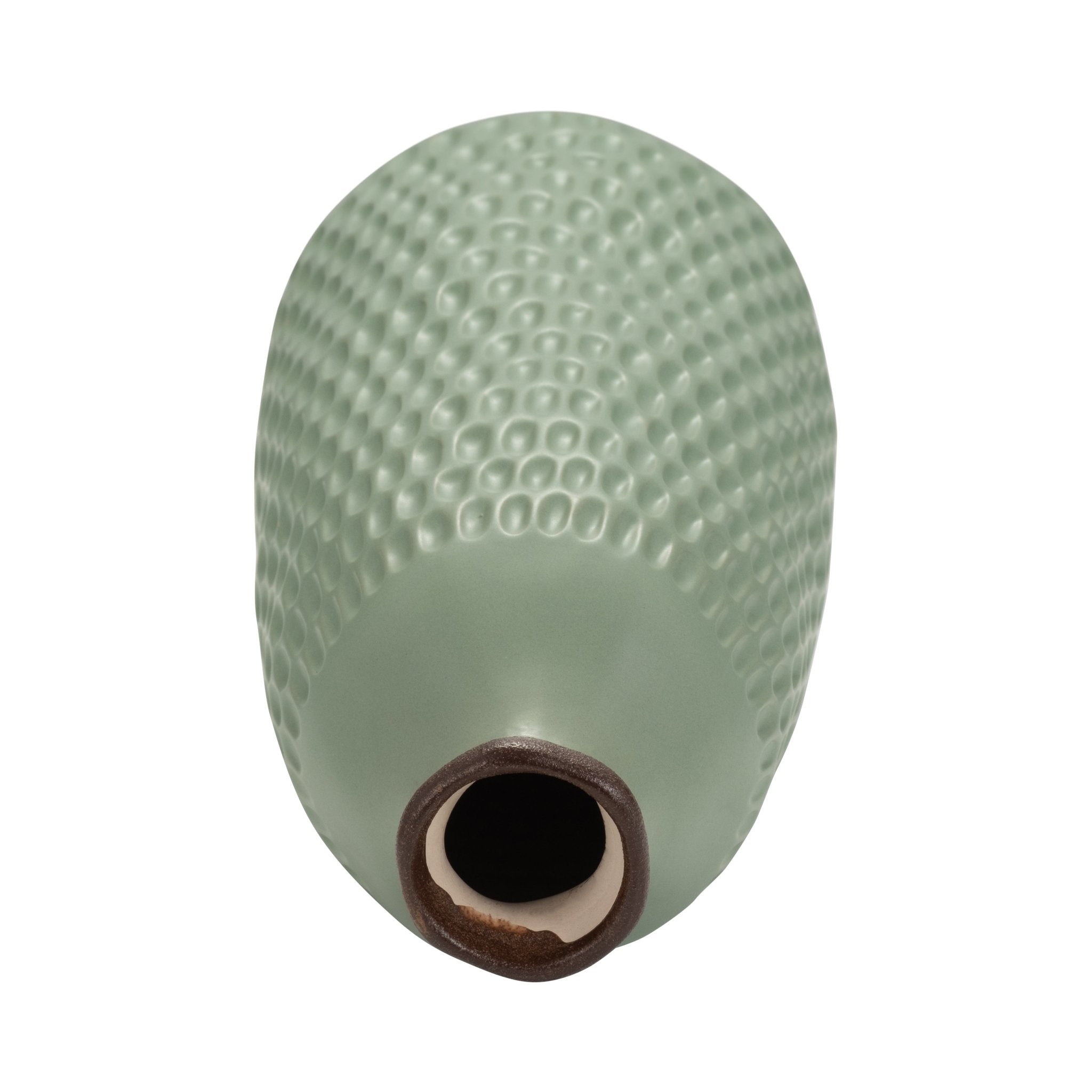 CER, 16"H DIMPLED VASE, GREEN Vases and Jars| Sagebrook Home