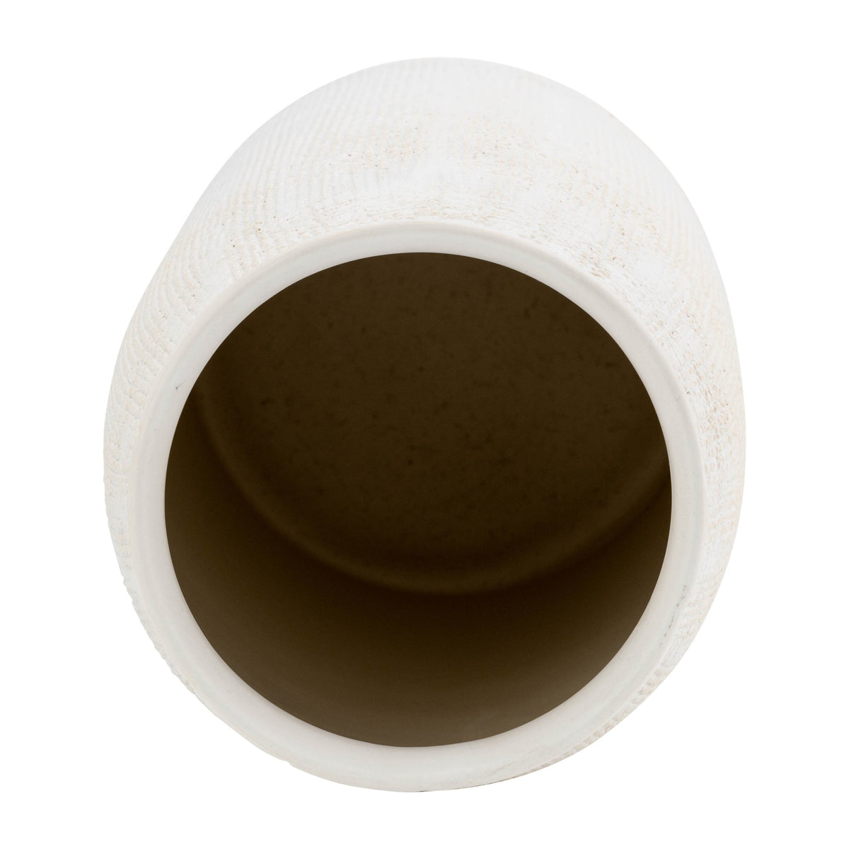 CER, 16"H RIDGED VASE, WHITE Vases and Jars| Sagebrook Home