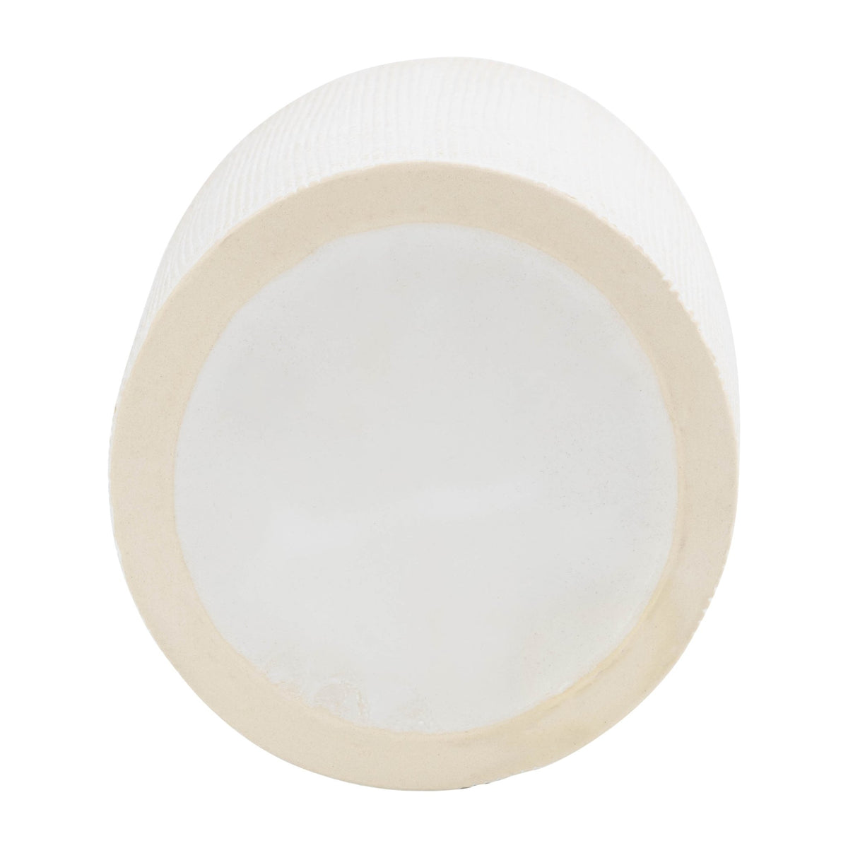CER, 16"H RIDGED VASE, WHITE Vases and Jars| Sagebrook Home