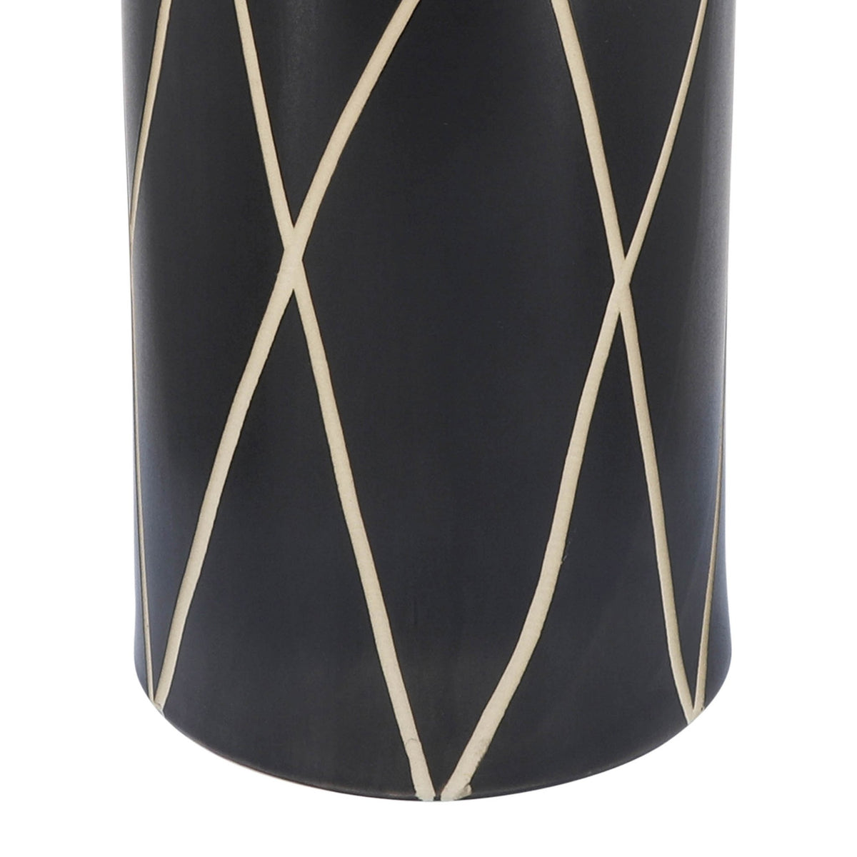 CER, 16"H TRIBAL VASE, BLACK Vases and Jars| Sagebrook Home