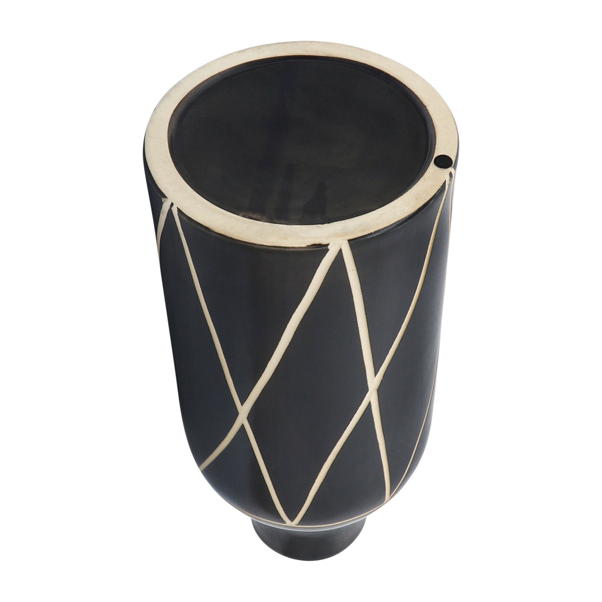 CER, 16"H TRIBAL VASE, BLACK Vases and Jars| Sagebrook Home
