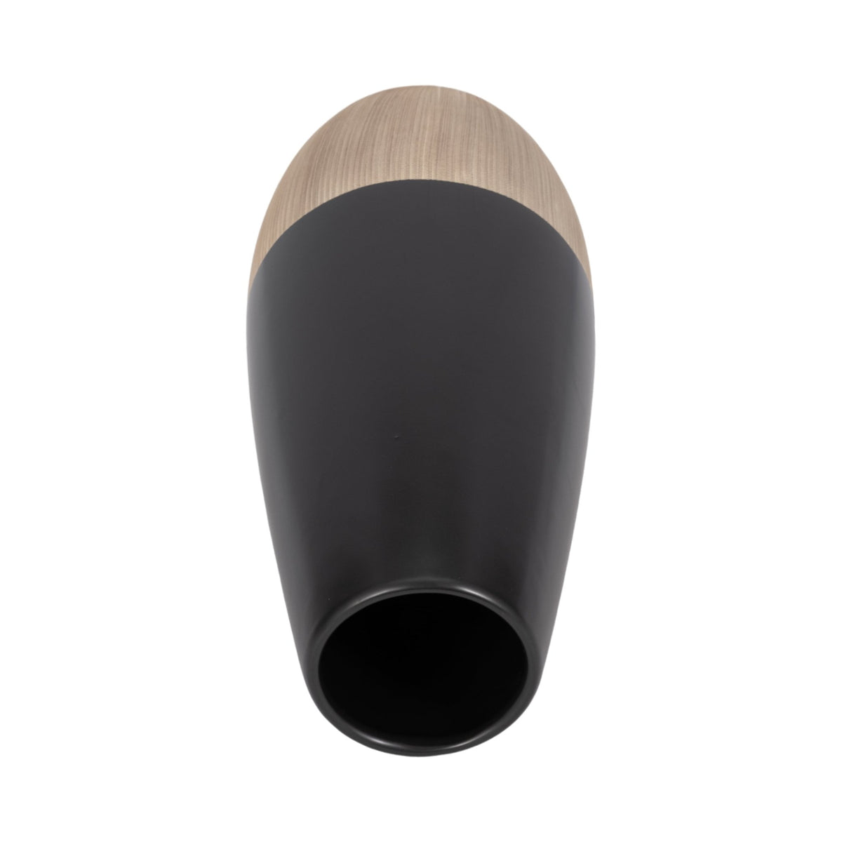 CER, 17"H 2-TONE VASE, CREME/BLACK Vases and Jars| Sagebrook Home