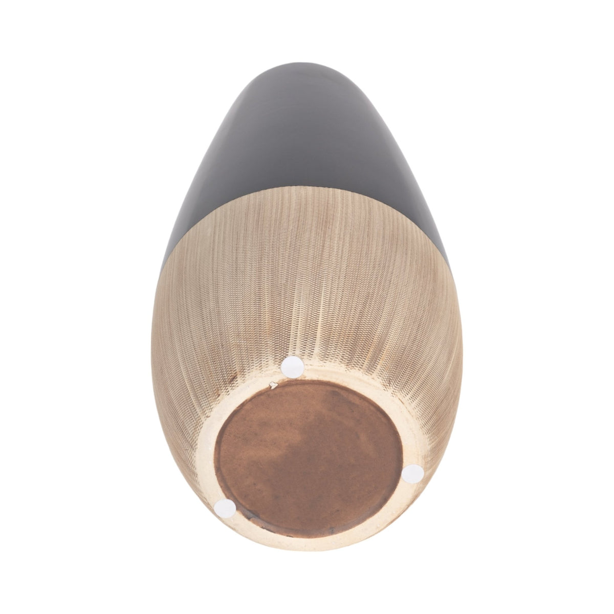 CER, 17"H 2-TONE VASE, CREME/BLACK Vases and Jars| Sagebrook Home