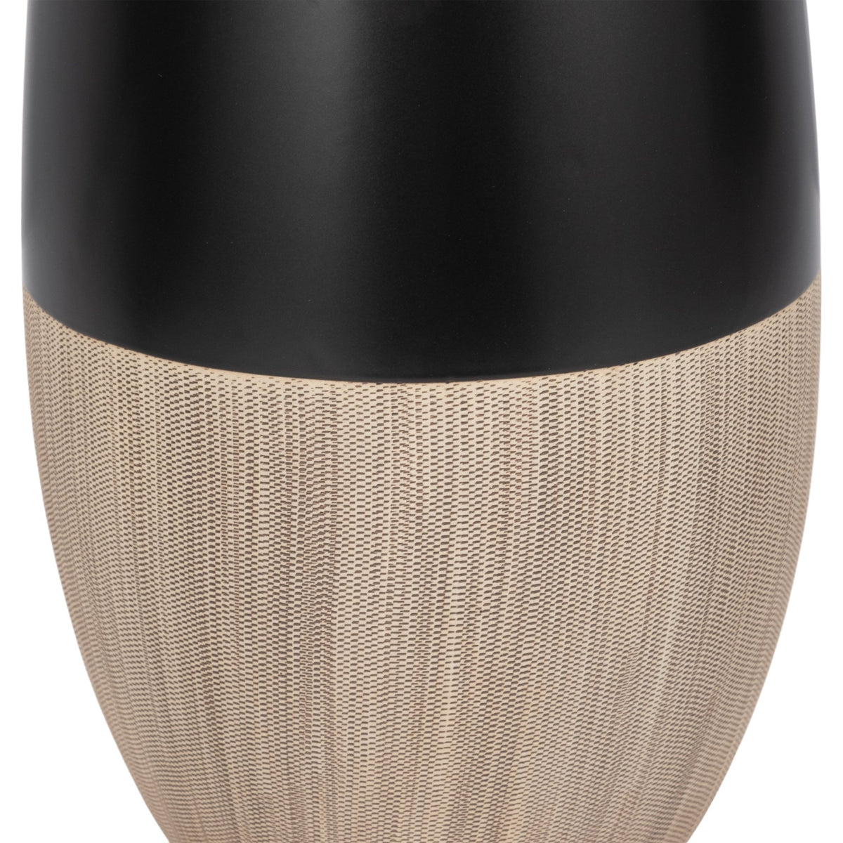 CER, 17"H 2-TONE VASE, CREME/BLACK Vases and Jars| Sagebrook Home