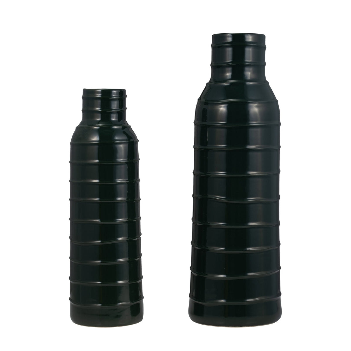 CER, 17"H TRIBAL VASE, FOREST GREEN Vases and Jars| Sagebrook Home