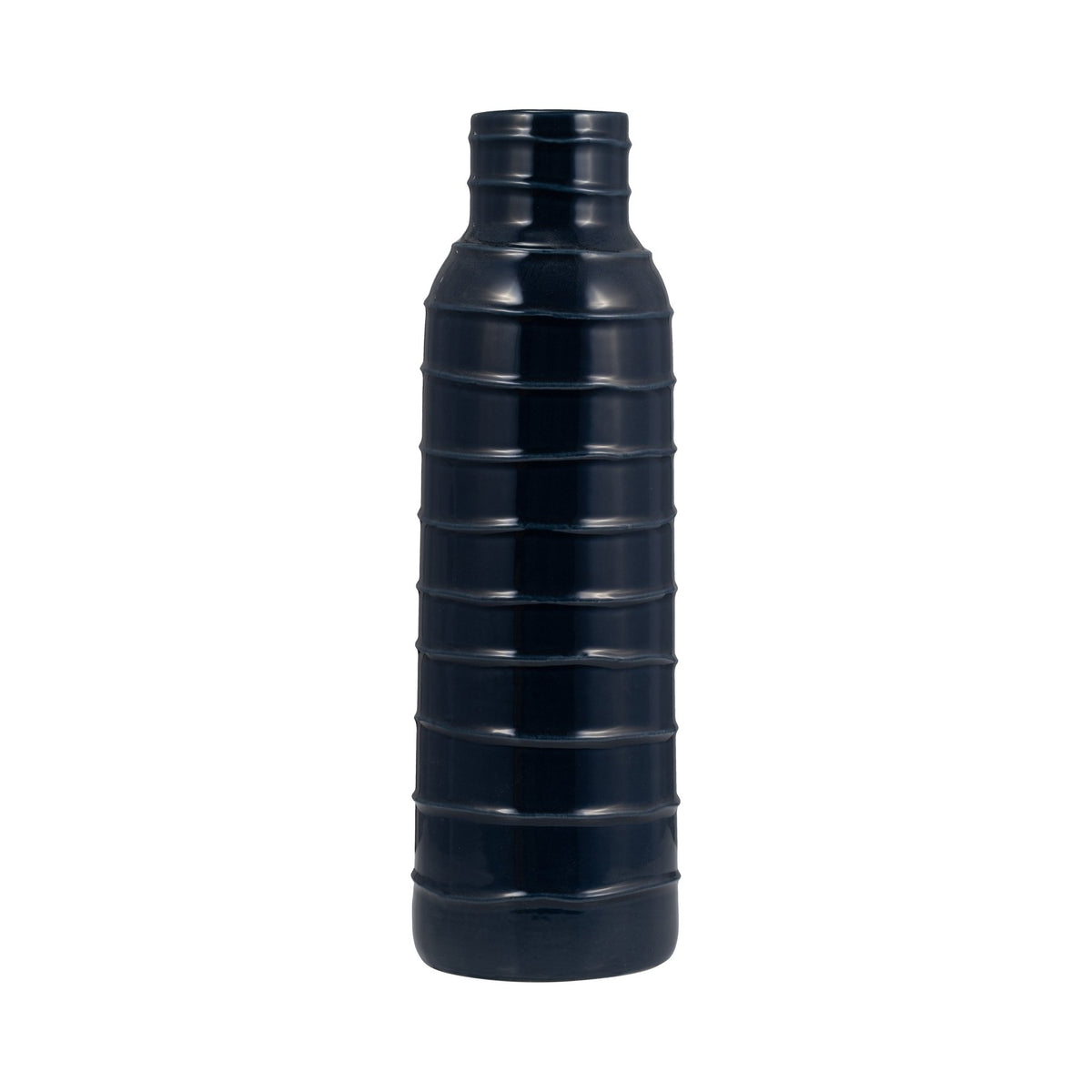 CER, 17"H TRIBAL VASE, NAVY BLUE Vases and Jars| Sagebrook Home