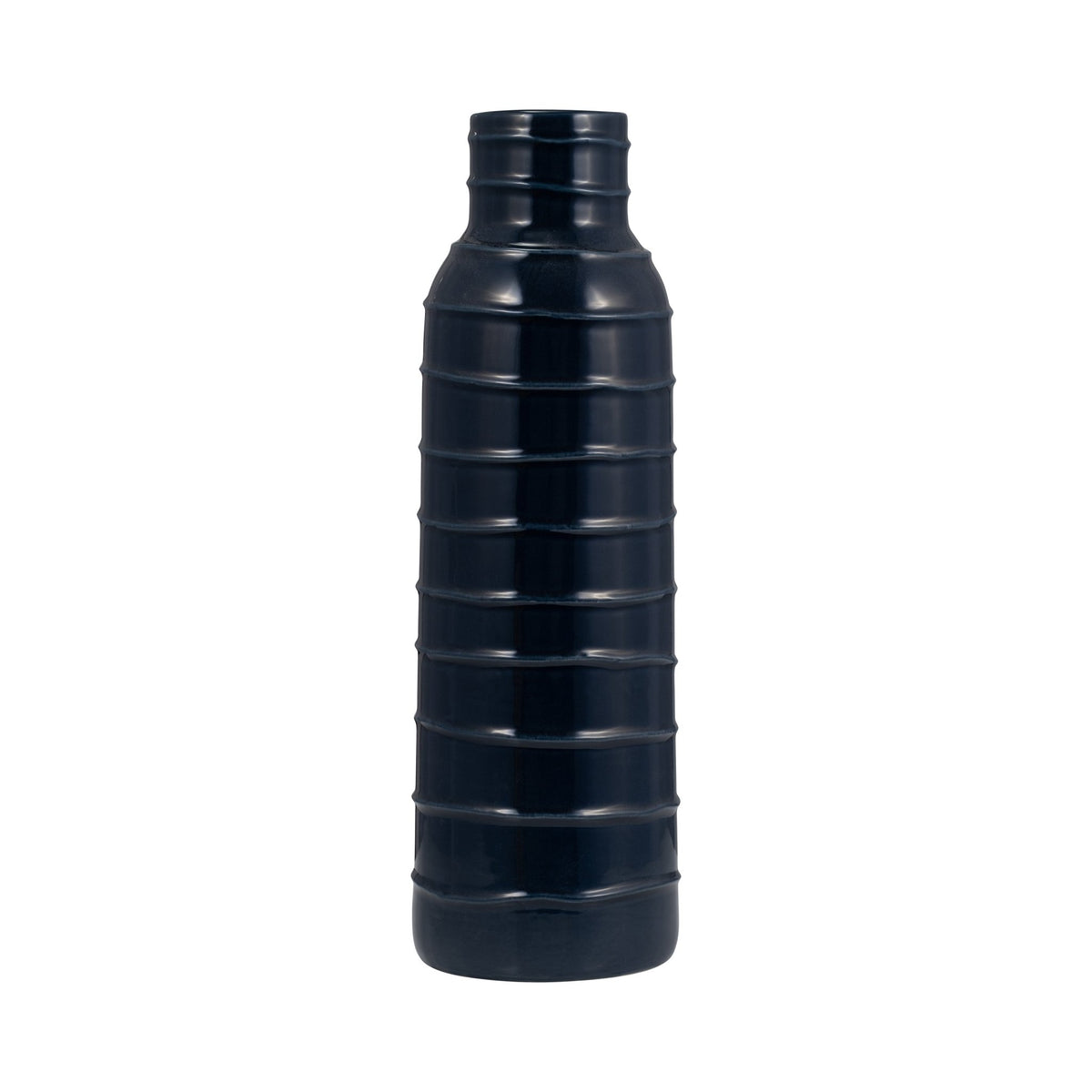 CER, 17"H TRIBAL VASE, NAVY BLUE Vases and Jars| Sagebrook Home