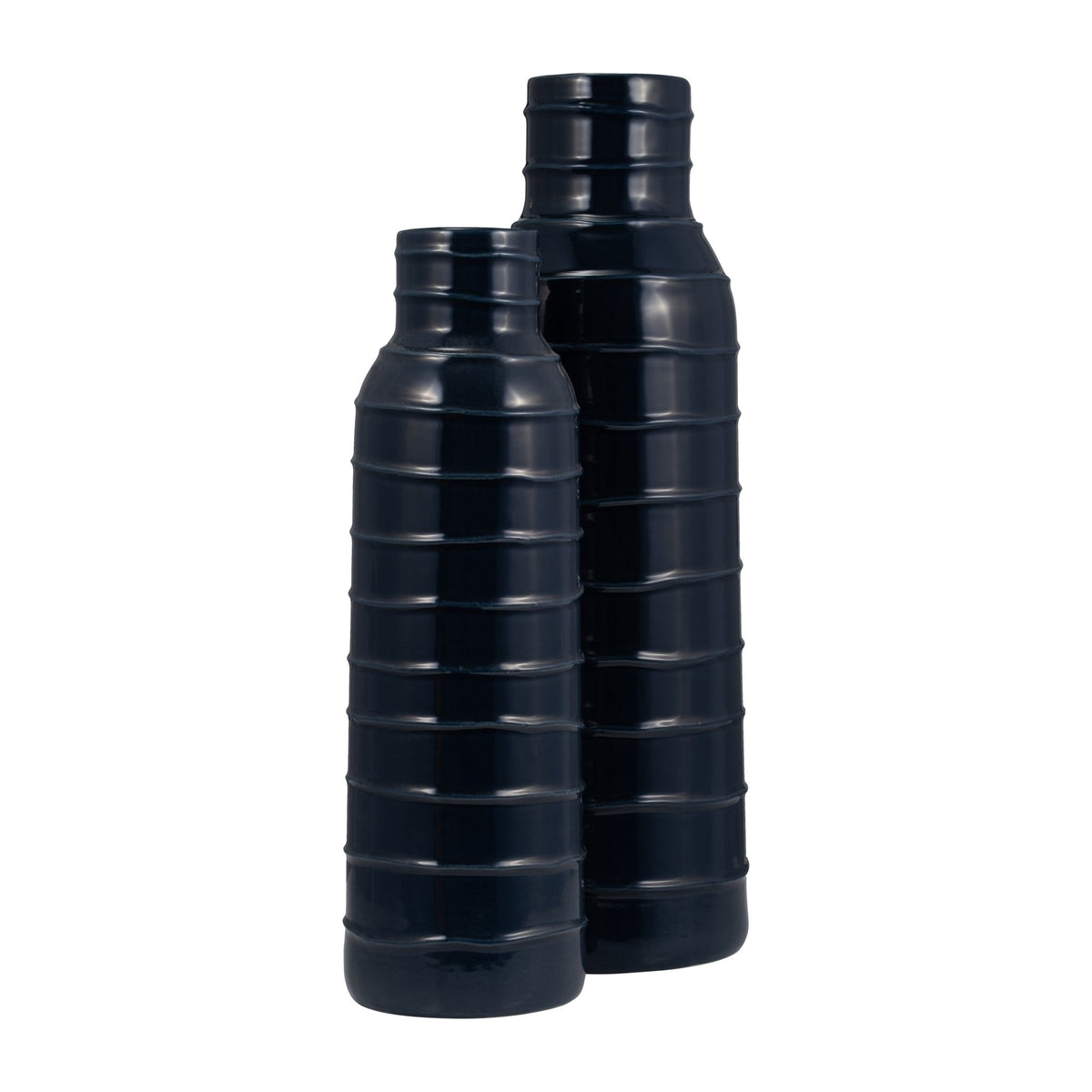 CER, 17"H TRIBAL VASE, NAVY BLUE Vases and Jars| Sagebrook Home