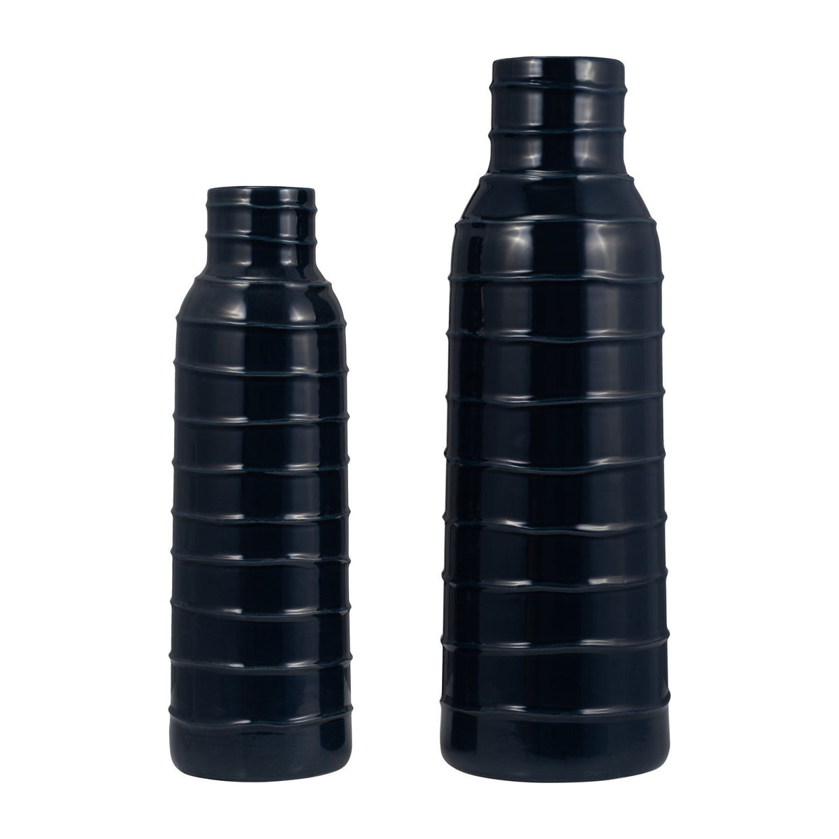 CER, 17"H TRIBAL VASE, NAVY BLUE Vases and Jars| Sagebrook Home