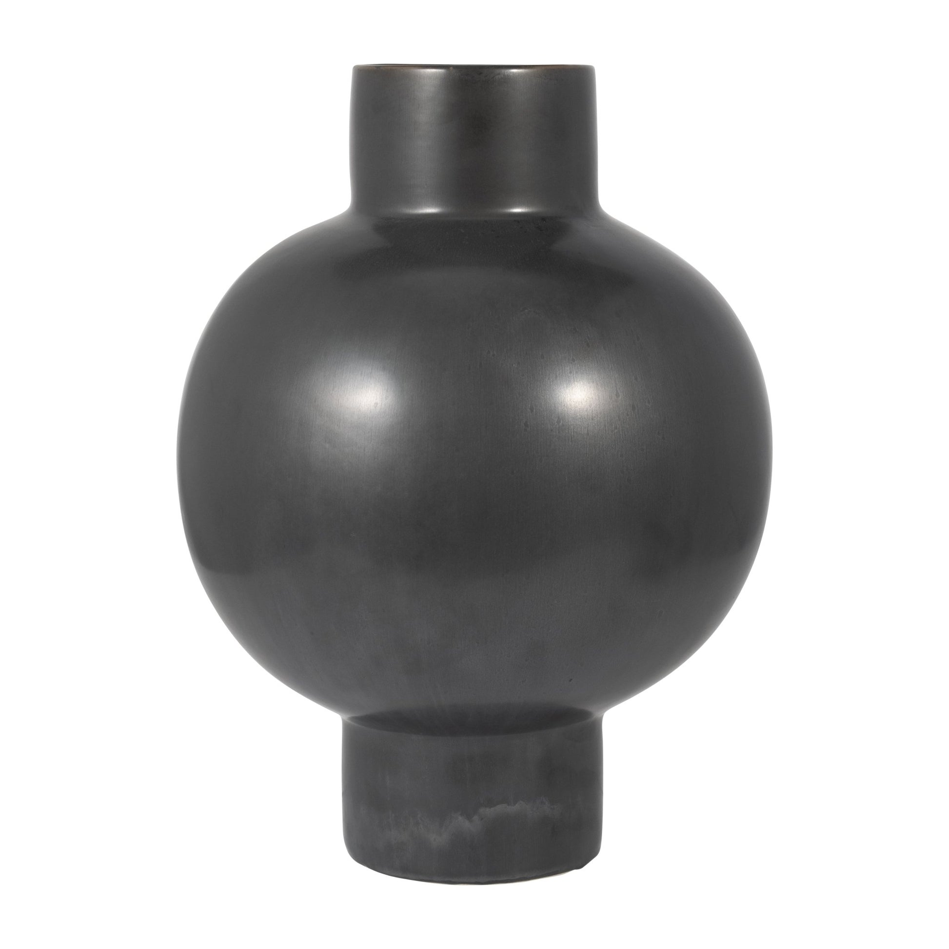 CER, 18"H BUBBLE VASE, BLACK VOLCANIC Vases and Jars| Sagebrook Home