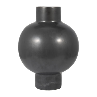 CER, 18"H BUBBLE VASE, BLACK VOLCANIC - Al Rugaib Furniture