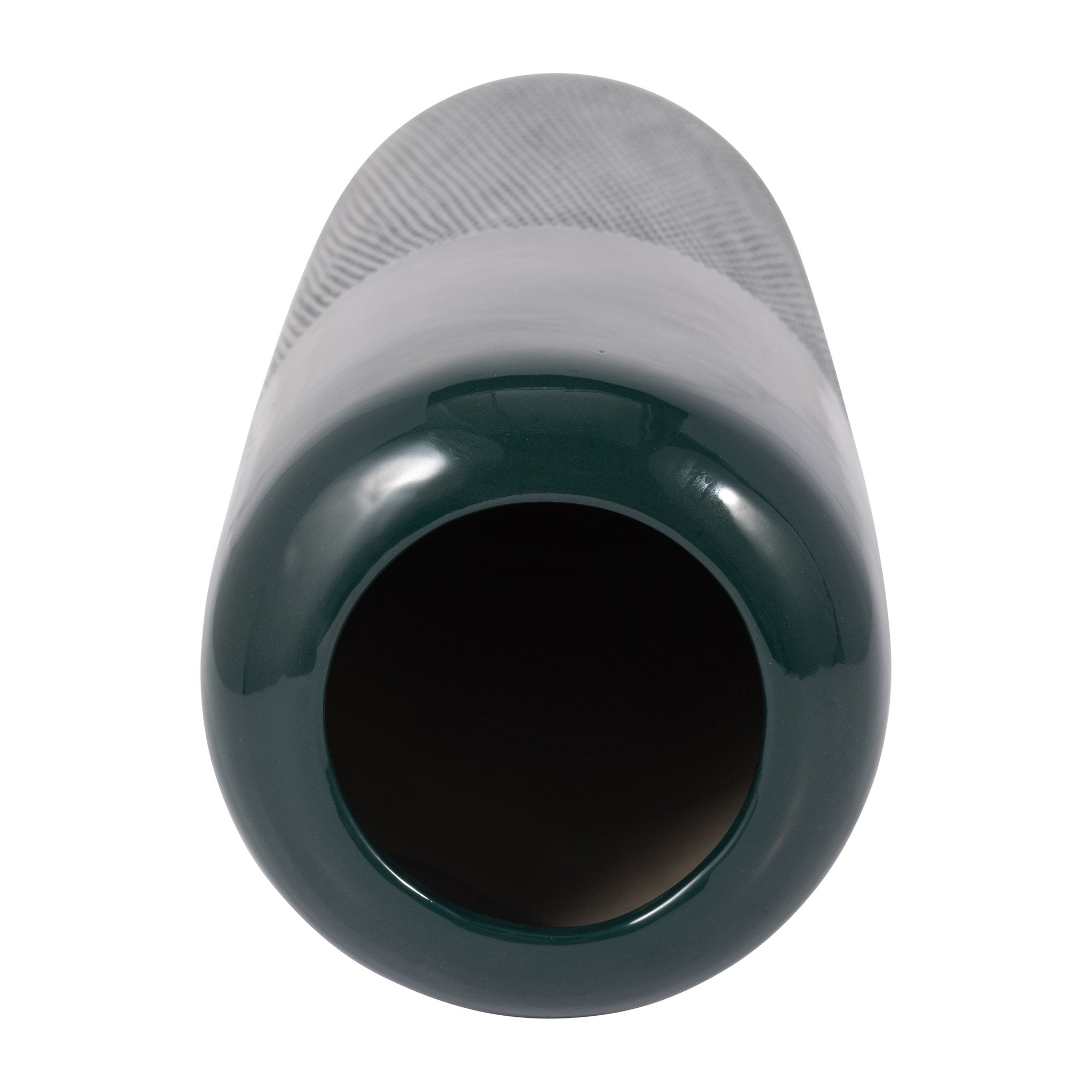CER, 18"H GROOVED VASE, FOREST GREEN | Sagebrook Home