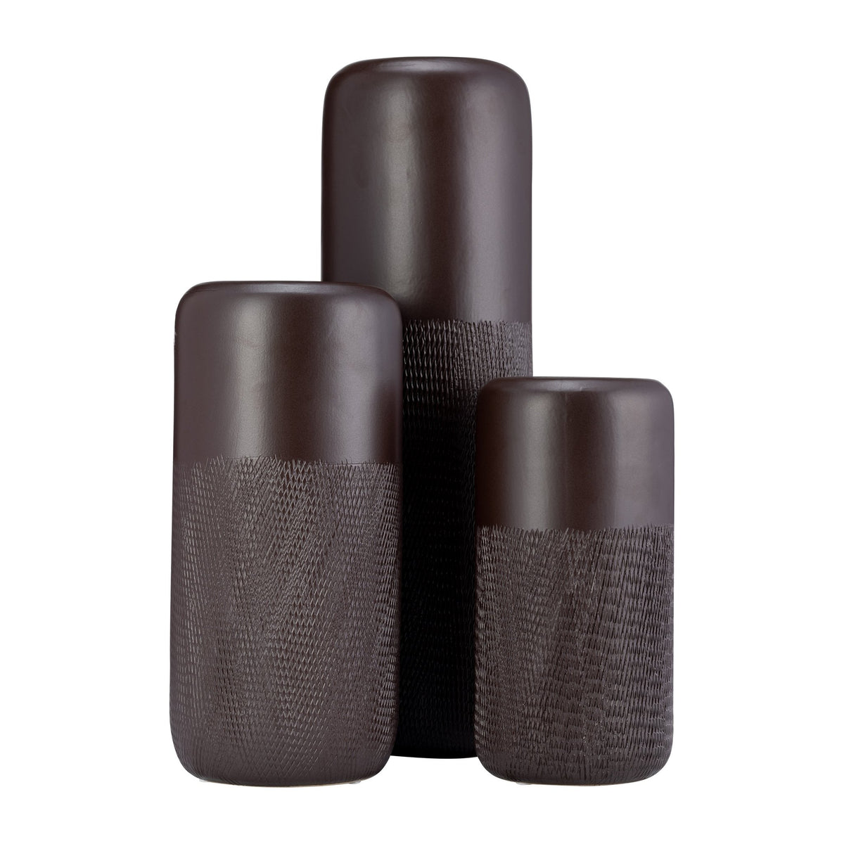 CER, 18"H GROOVED VASE, JAVA | Sagebrook Home