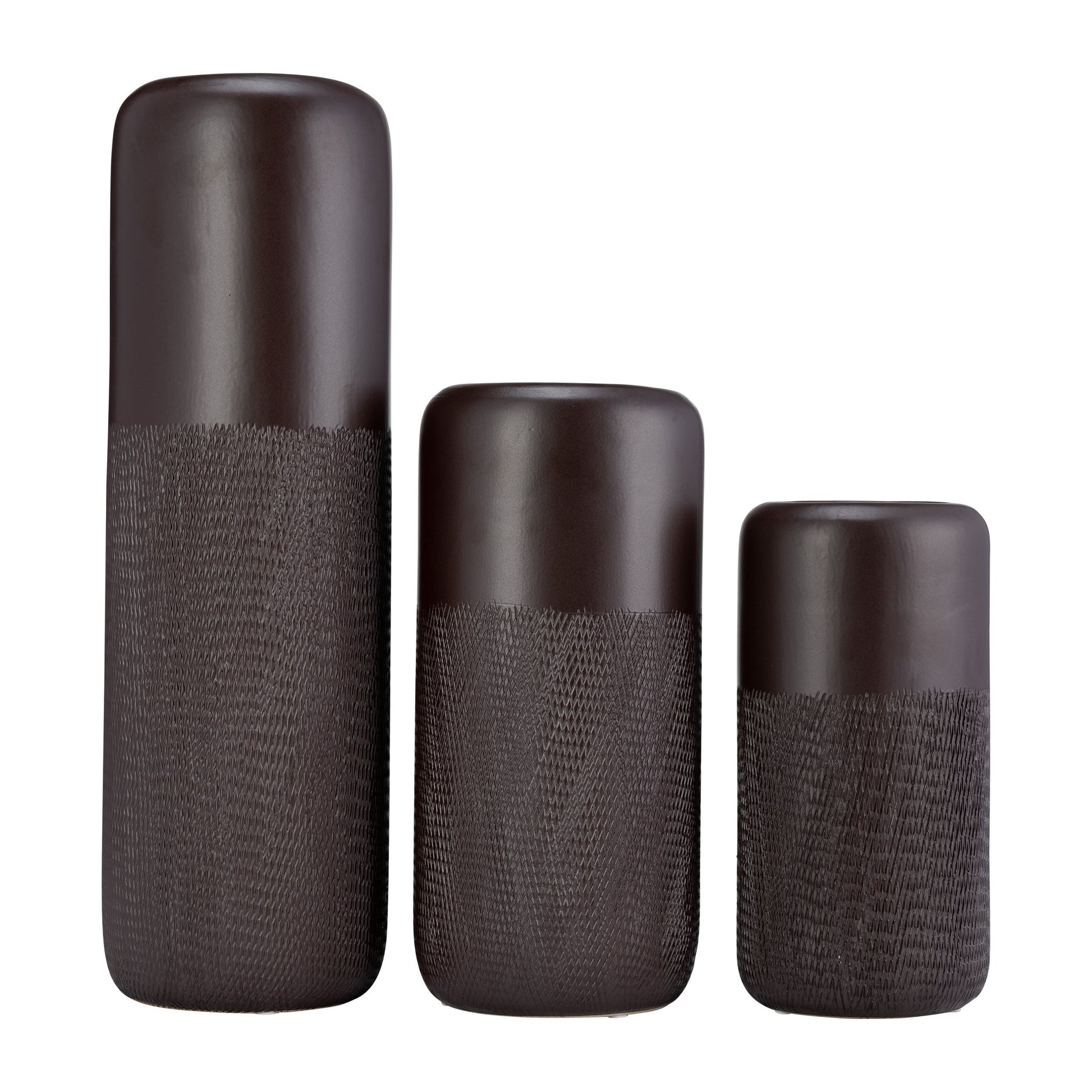 CER, 18"H GROOVED VASE, JAVA | Sagebrook Home