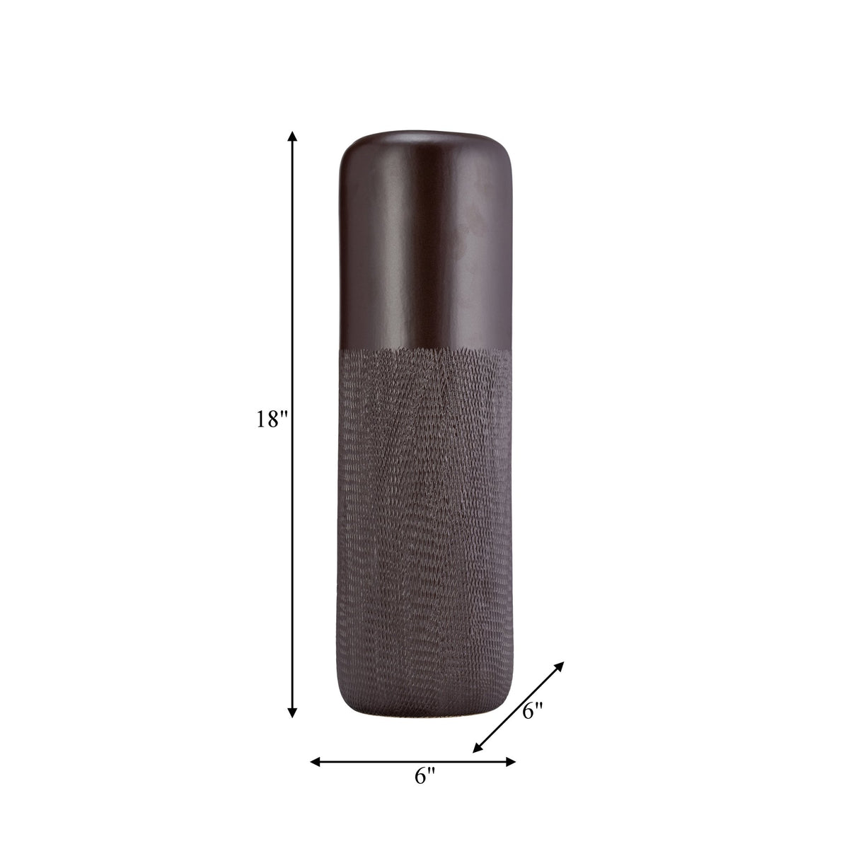 CER, 18"H GROOVED VASE, JAVA | Sagebrook Home