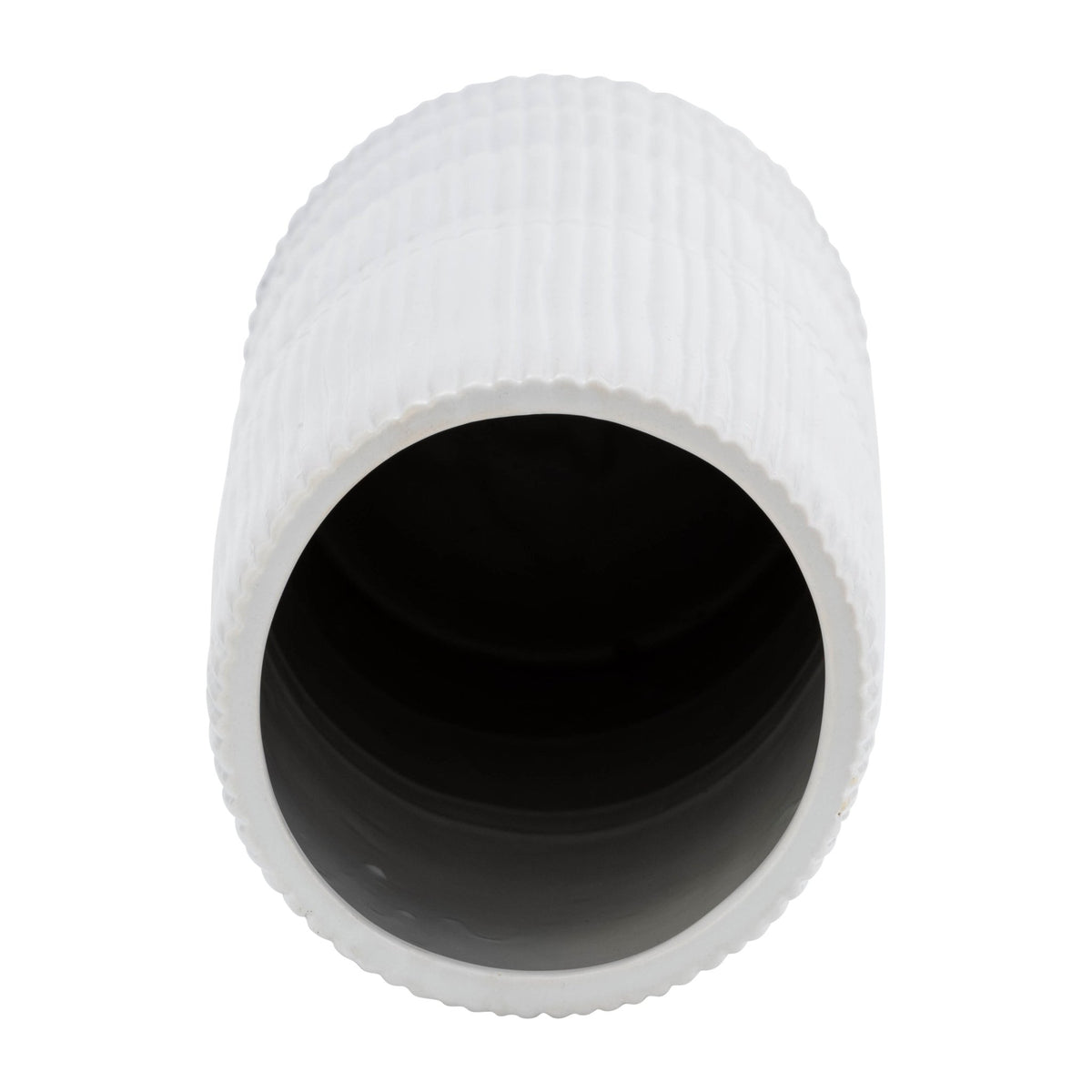 CER, 18"H LINED CYLINDER VASE, WHITE Vases and Jars| Sagebrook Home