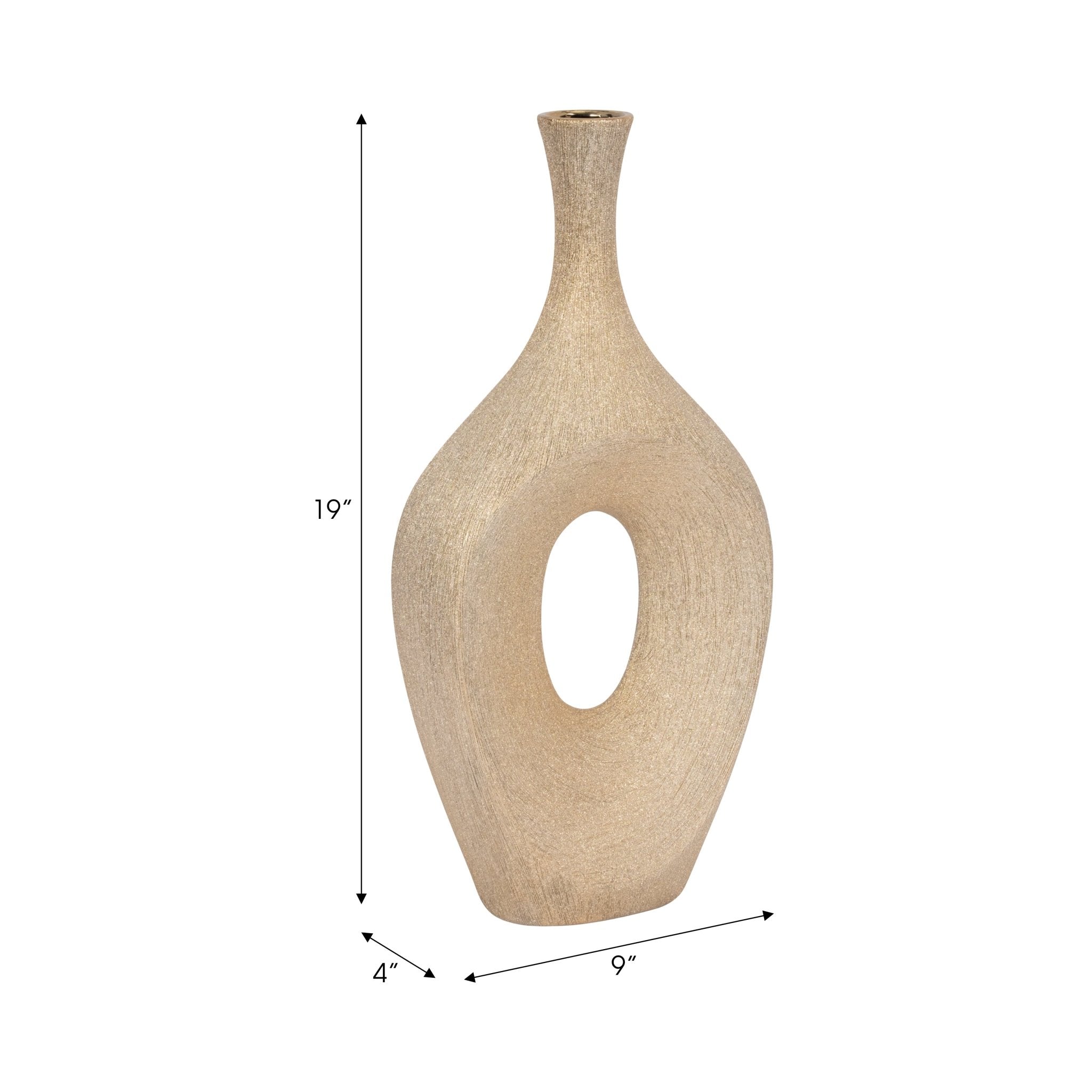 CER, 19" BEADED OPEN CUT VASE, CHAMP Vases and Jars| Sagebrook Home