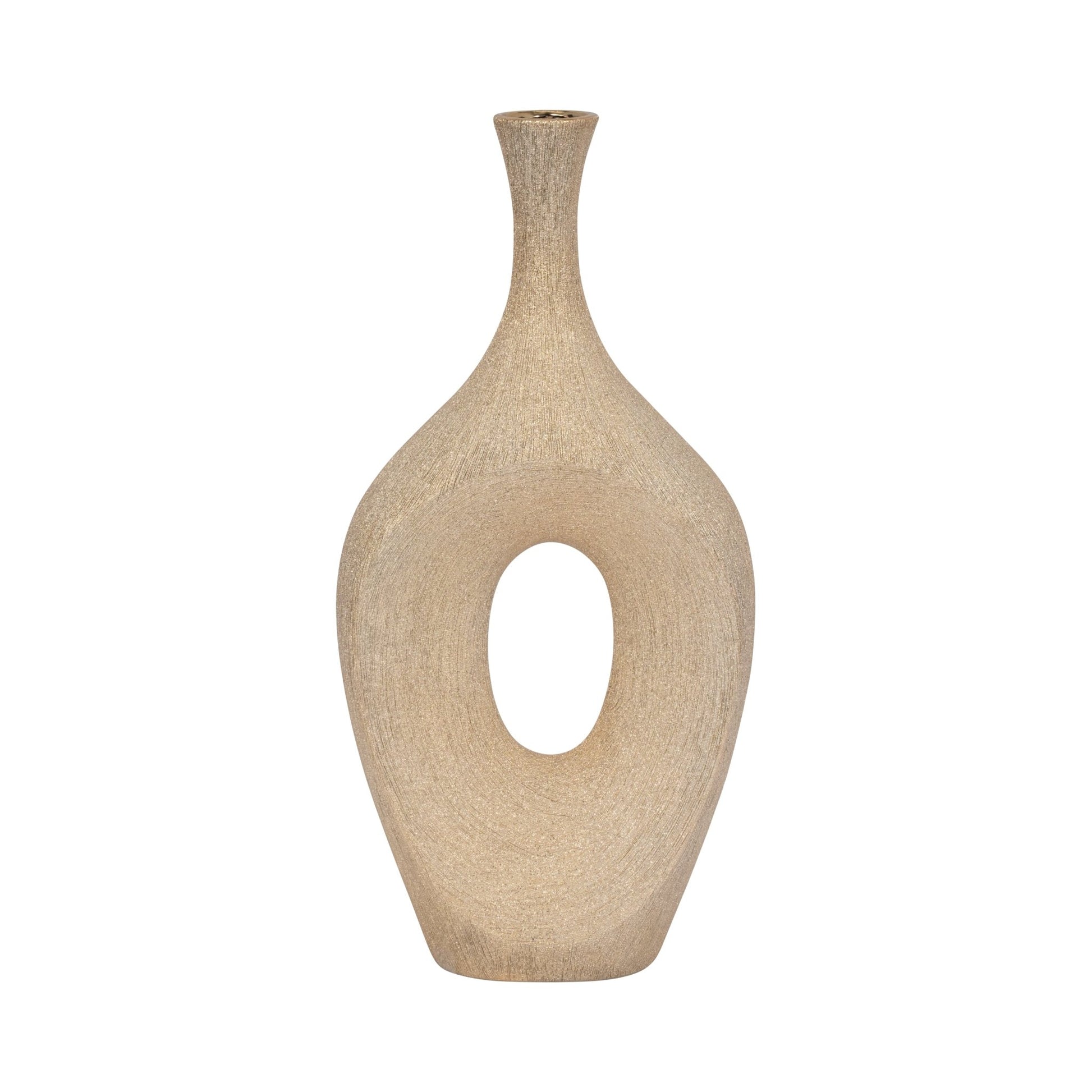 CER, 19" BEADED OPEN CUT VASE, CHAMP Vases and Jars| Sagebrook Home