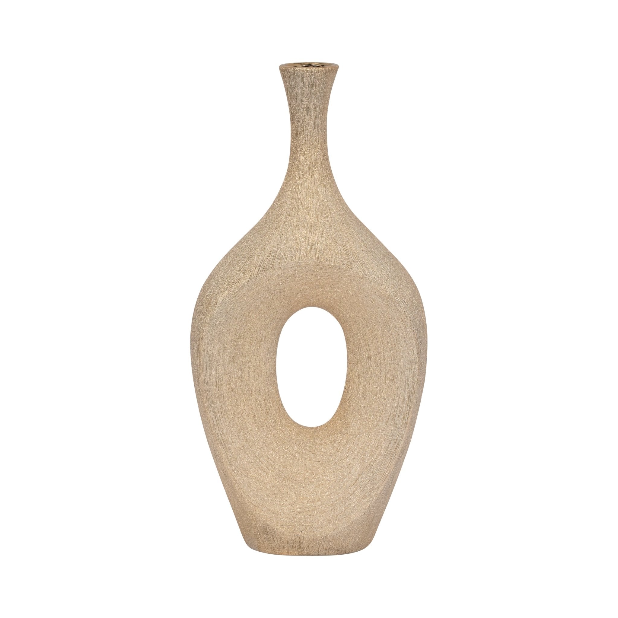 CER, 19" BEADED OPEN CUT VASE, CHAMP Vases and Jars| Sagebrook Home