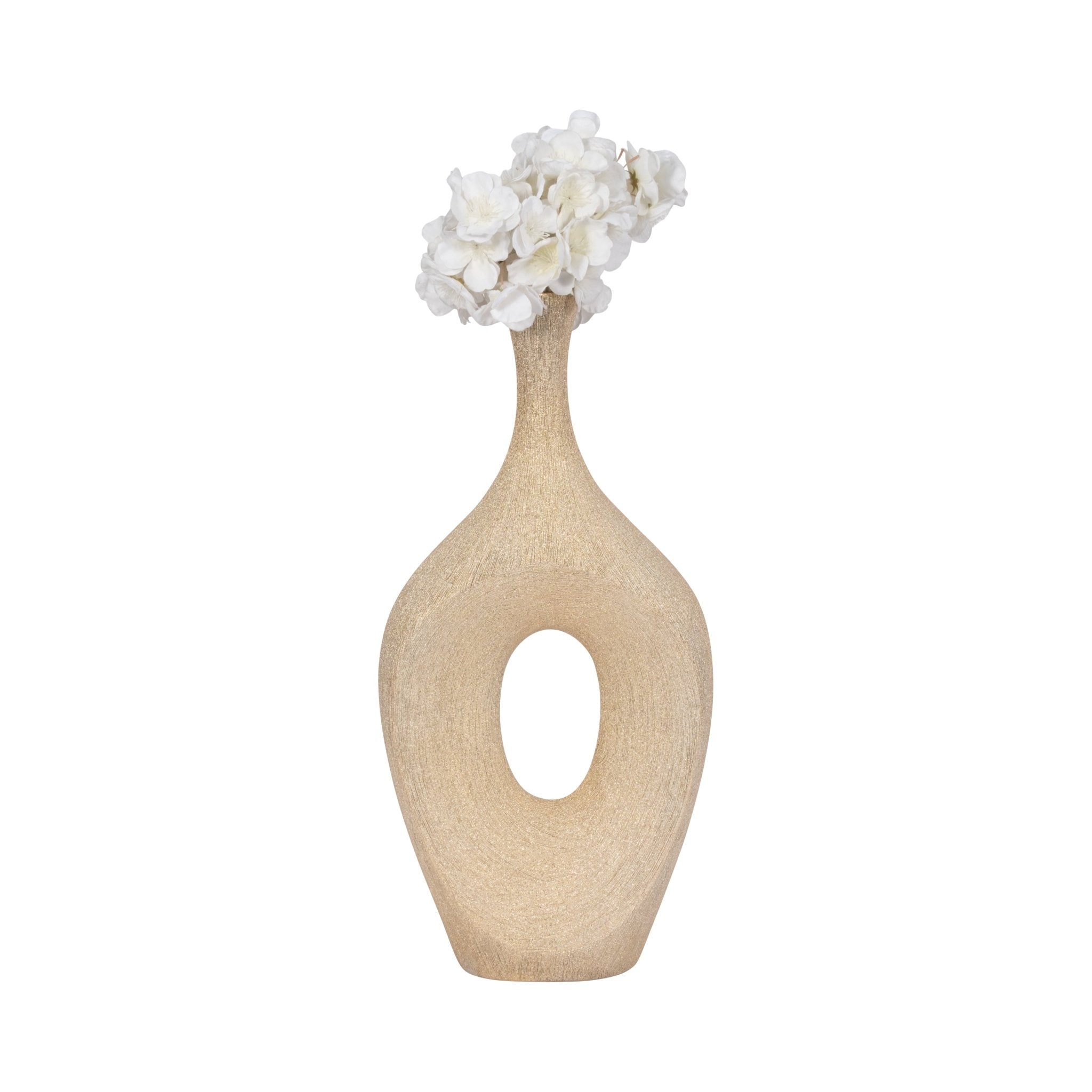 CER, 19" BEADED OPEN CUT VASE, CHAMP Vases and Jars| Sagebrook Home